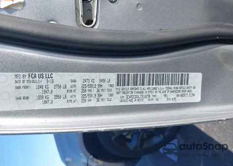 2018 Dodge Journey Crossroad from USA, damaged, VIN 3C4PDCGGXJT516278